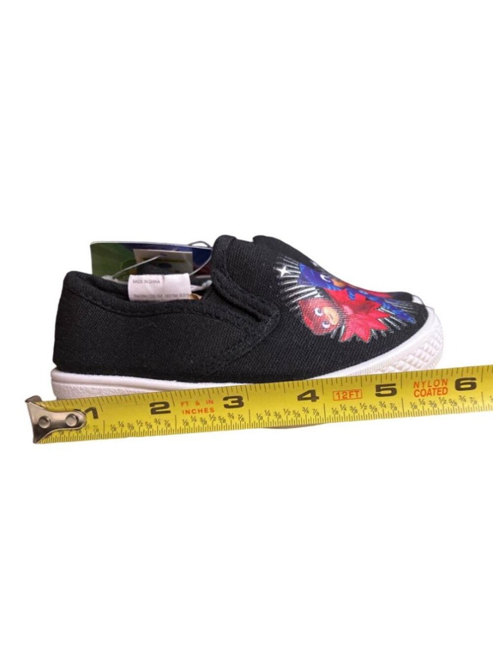 PJ Masks Black Slip-On Canvas Shoes Size 6 Kids Casual Sneakers With Tags - Picture 10 of 16
